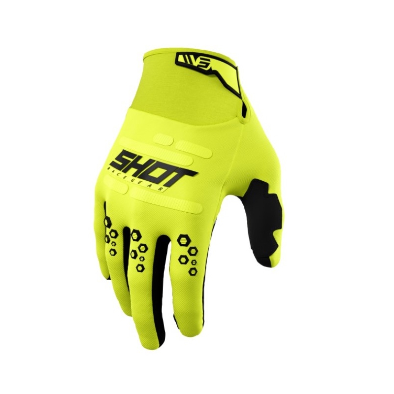 Motocross kesztyűk Shot Vision fluo sárga kiárusítás