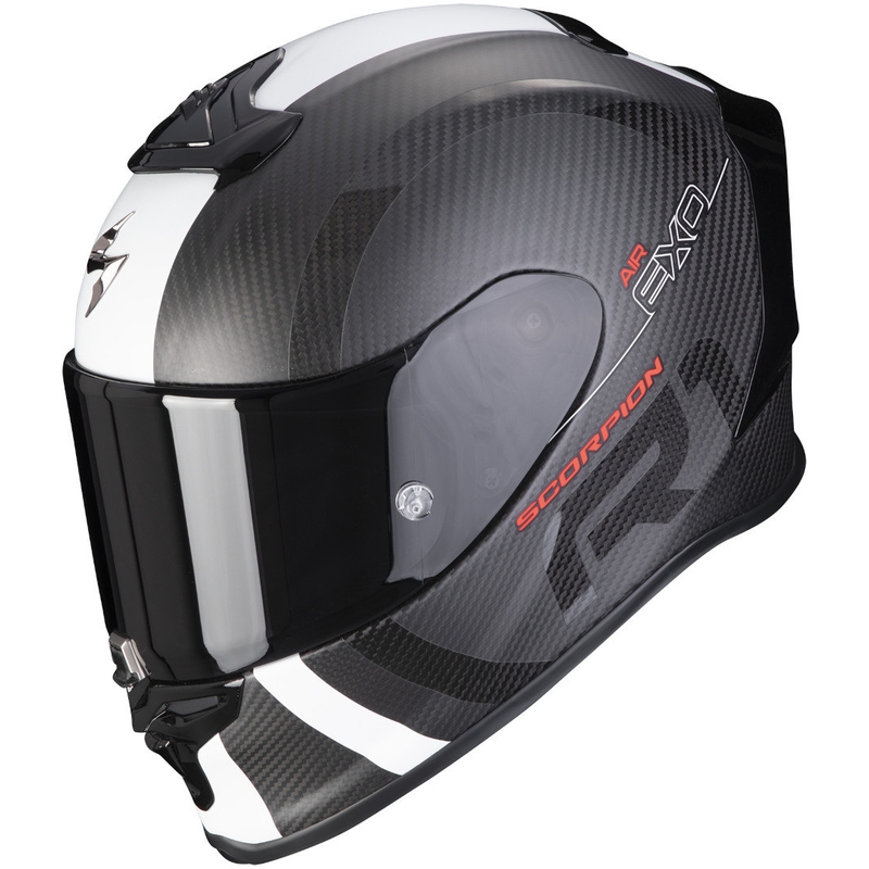 Beépített sisak Scorpion EXO-R1 Carbon Air MG fekete-fehér matt