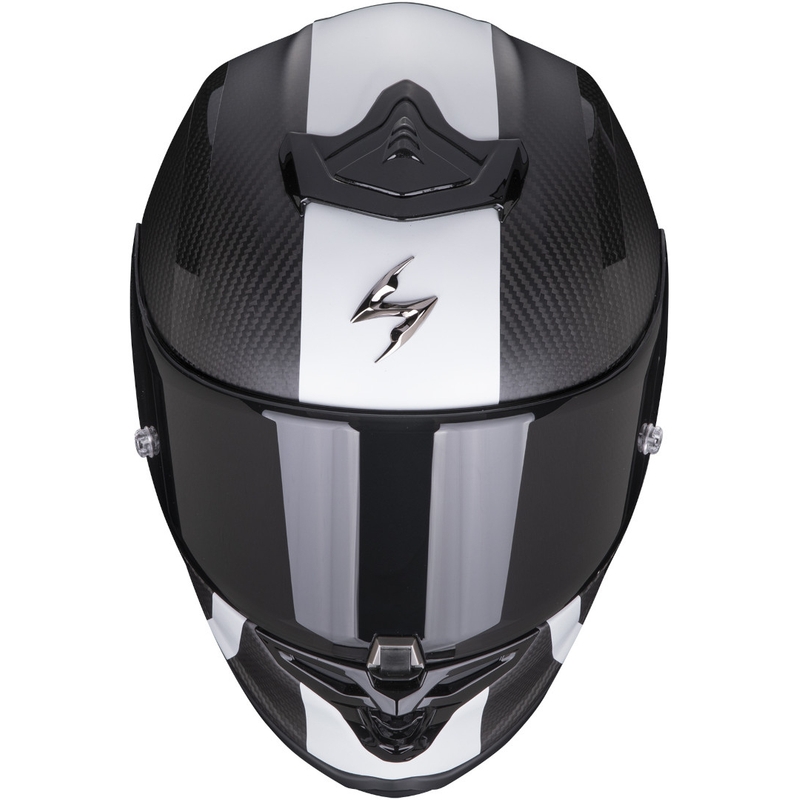 Beépített sisak Scorpion EXO-R1 Carbon Air MG fekete-fehér matt