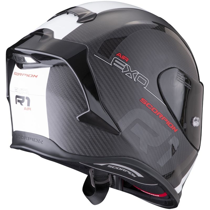 Beépített sisak Scorpion EXO-R1 Carbon Air MG fekete-fehér matt