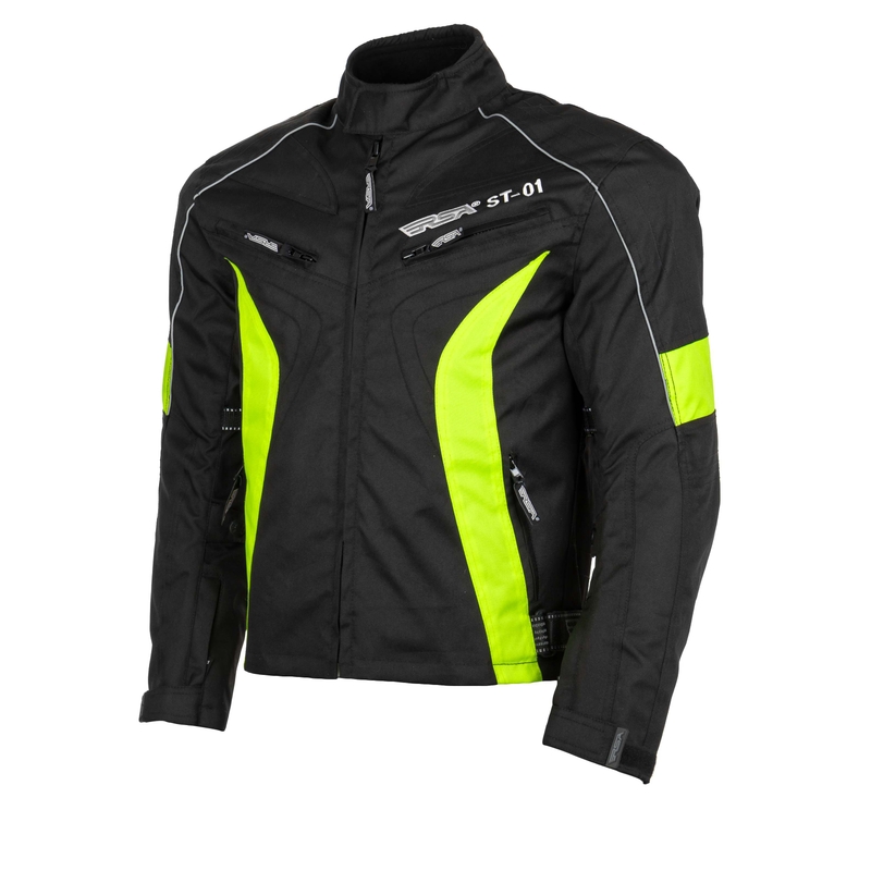 Kabát moto RSA ST-01 fekete-fluo sárga - II.class