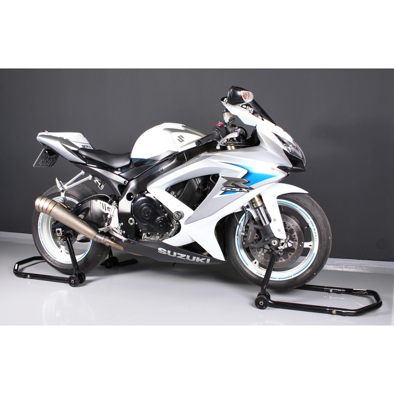 Elülső és hátsó motorállvány készlet kerekekkel - fekete