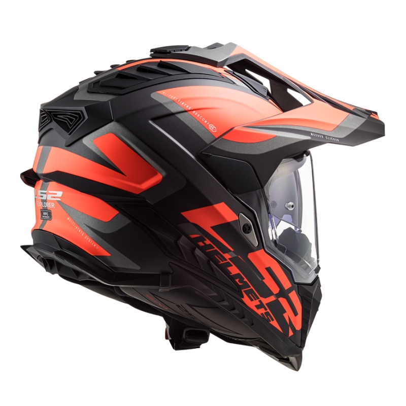 Enduro sisak LS2 MX701 Explorer Alter fekete-narancs-szürke - II. osztály