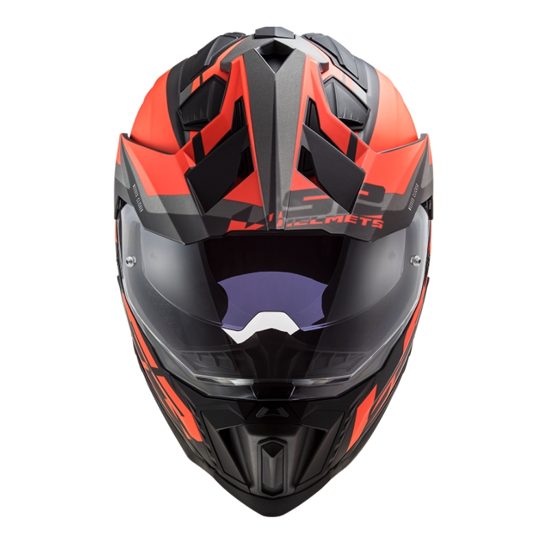 Enduro sisak LS2 MX701 Explorer Alter fekete-narancs-szürke - II. osztály