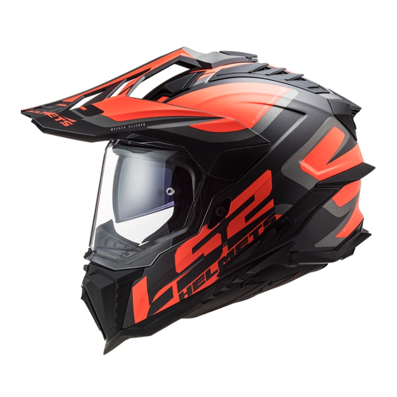 Enduro sisak LS2 MX701 Explorer Alter fekete-narancs-szürke - II. osztály