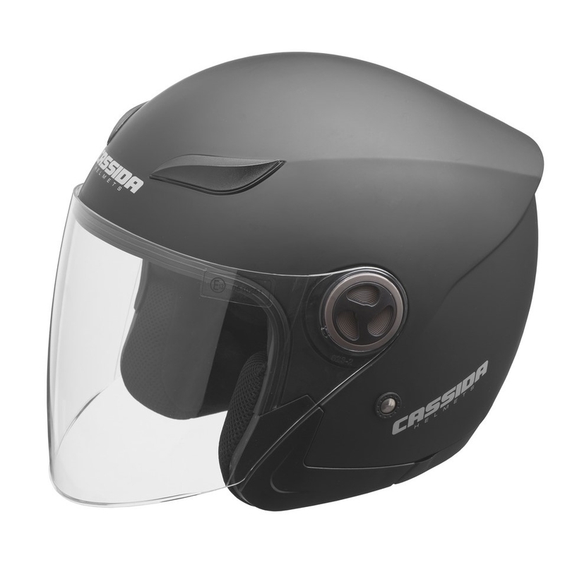 Nyitott motoros sisak Cassida Reflex fekete matt