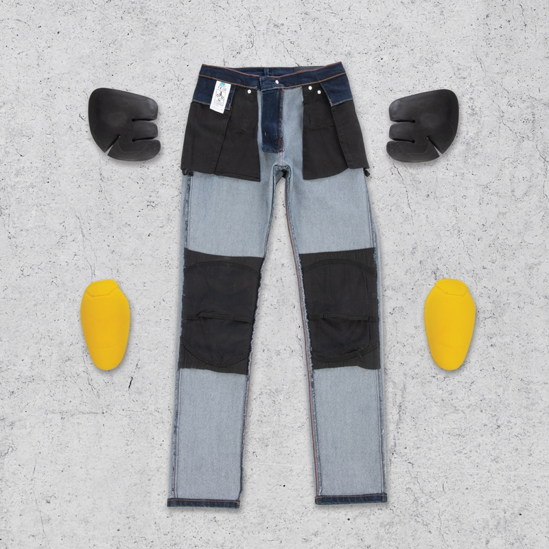 Női motoros farmer Oxford Original Approved Jeans Slim illeszkedik a kékhez