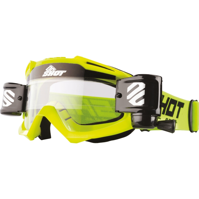 Motocross szemüveg lőtt roham roll-off fluo sárga