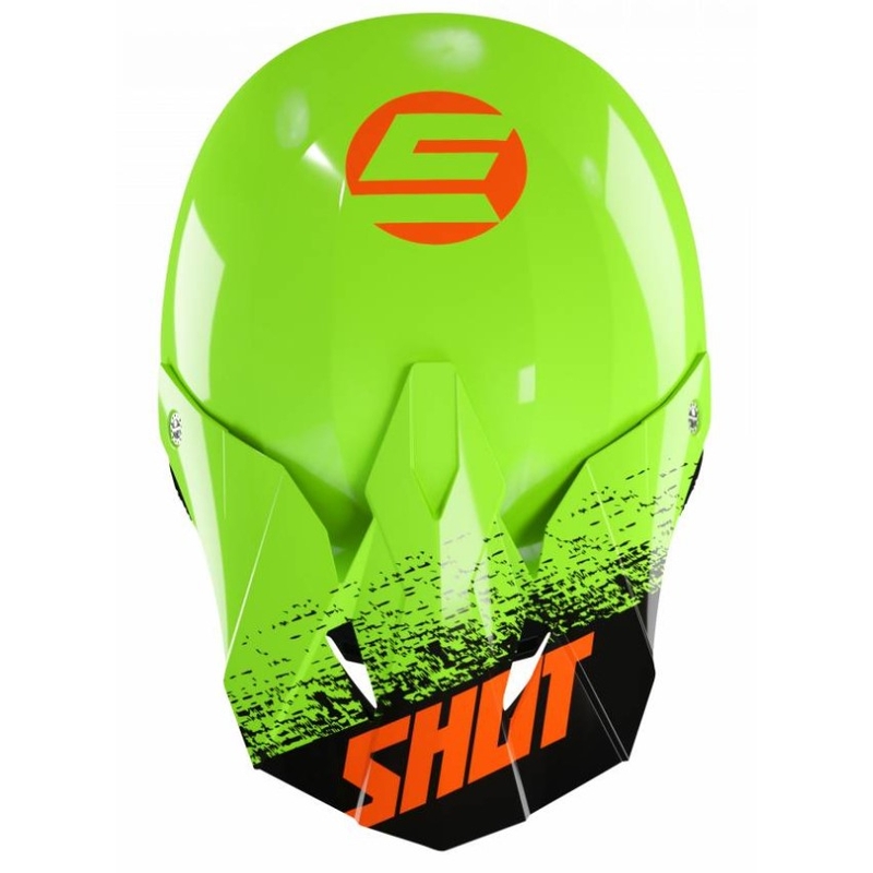 Gyerekek Motocross sisak lövés dühös tekercs fekete-zöld kiárusítás