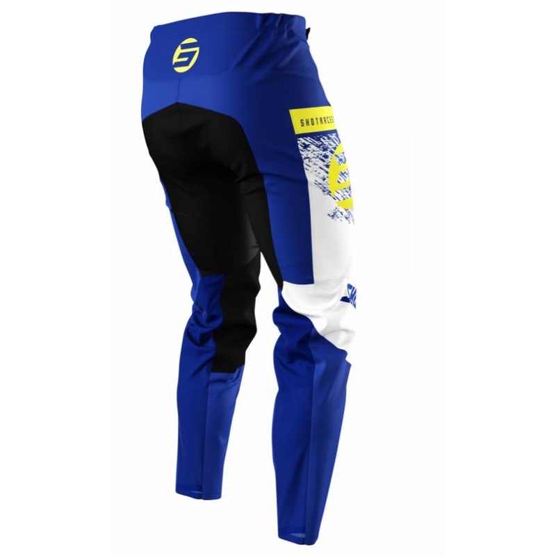 Gyerek motocross nadrág Shot Devo Roll fluo sárga-kék kiárusítás