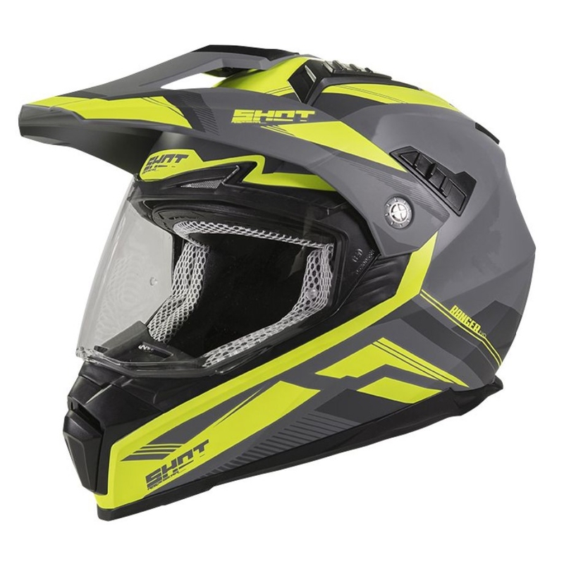 Enduro motoros sisak Shot Ranger Evolution szürke-fluo sárga kiárusítás
