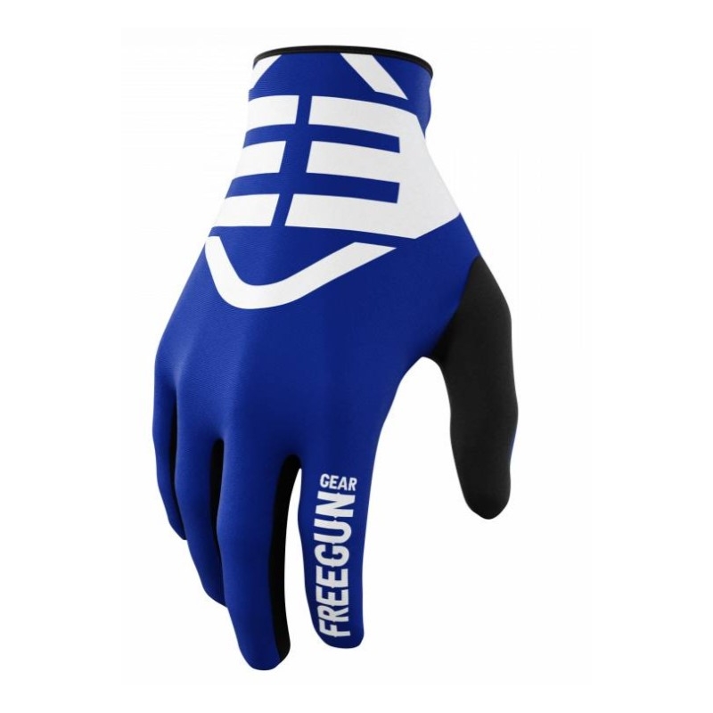 Gyerekek Motocross kesztyűk lőtték a Devo Skin fehér-kék
