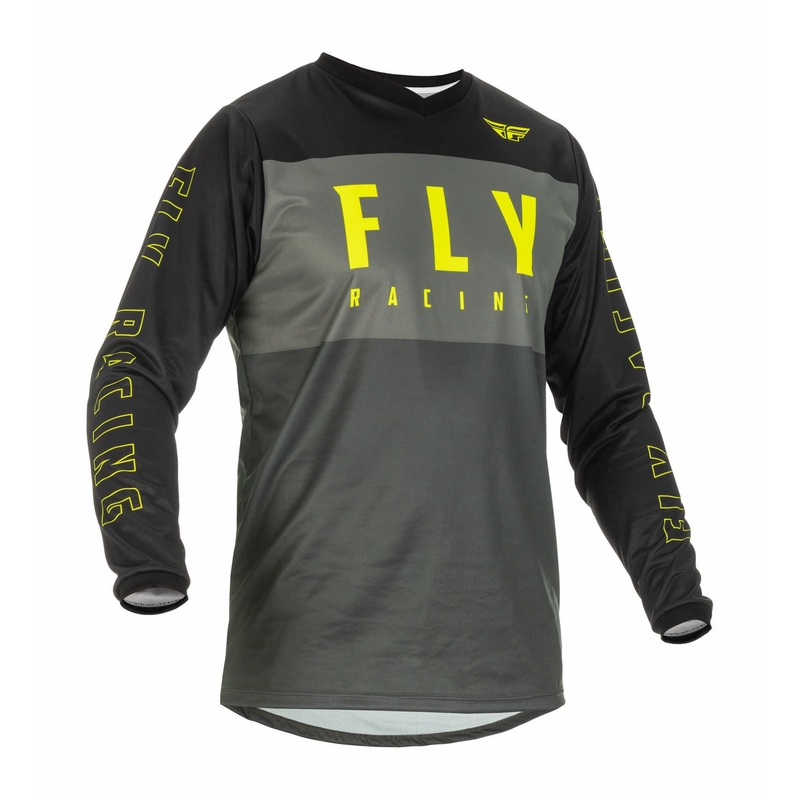 Motocross mez FLY Racing F-16 2022 szürke-fekete-fluo sárga