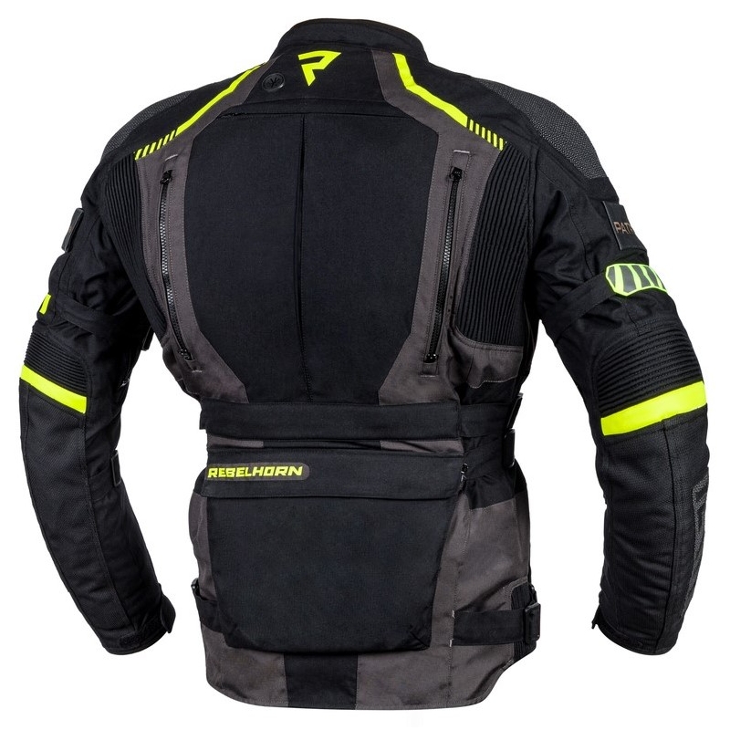 Rebelhorn Patrol motoros kabát  fekete-szürke-neon sárga