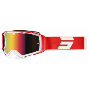 Motocross szemüveg Shot Core fehér-piros