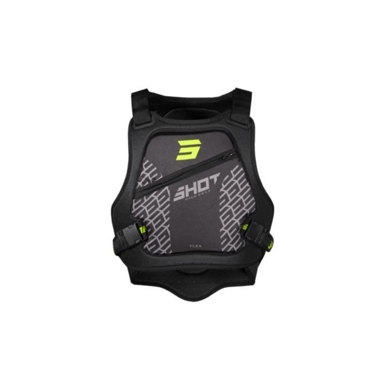 Gyermek védőmellény Shot Armor fekete-fluo sárga kiárusítás