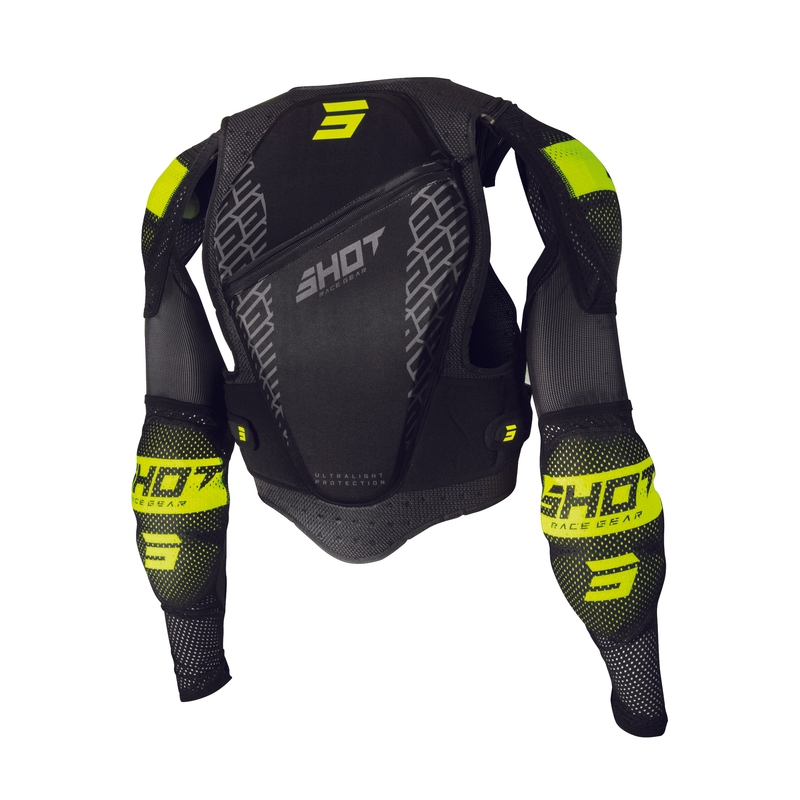 Gyermek testvédő Shot Ultralight 2.0 fekete-fluo sárga