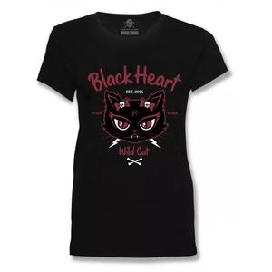 Női póló Black Heart Wild Cat fekete