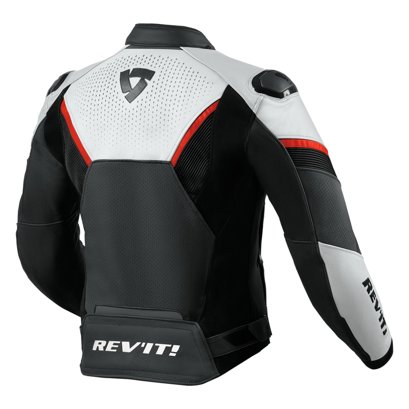 Revit Matador motoros kabát fekete-fehér-neon piros kiárusítás