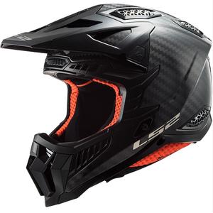 LS2 MX703 X-Force Solid Carbon motocross bukósisak fekete