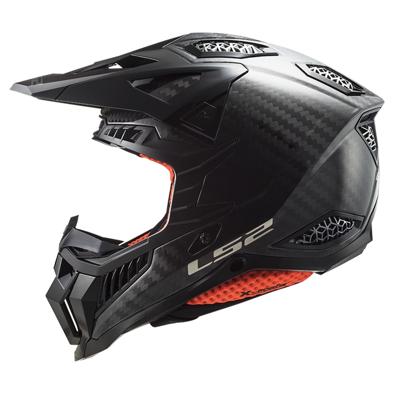 LS2 MX703 X-Force Solid Carbon motocross bukósisak fekete