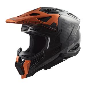 Motocross sisak LS2 MX703 X-Force Victory Titán fekete-narancs