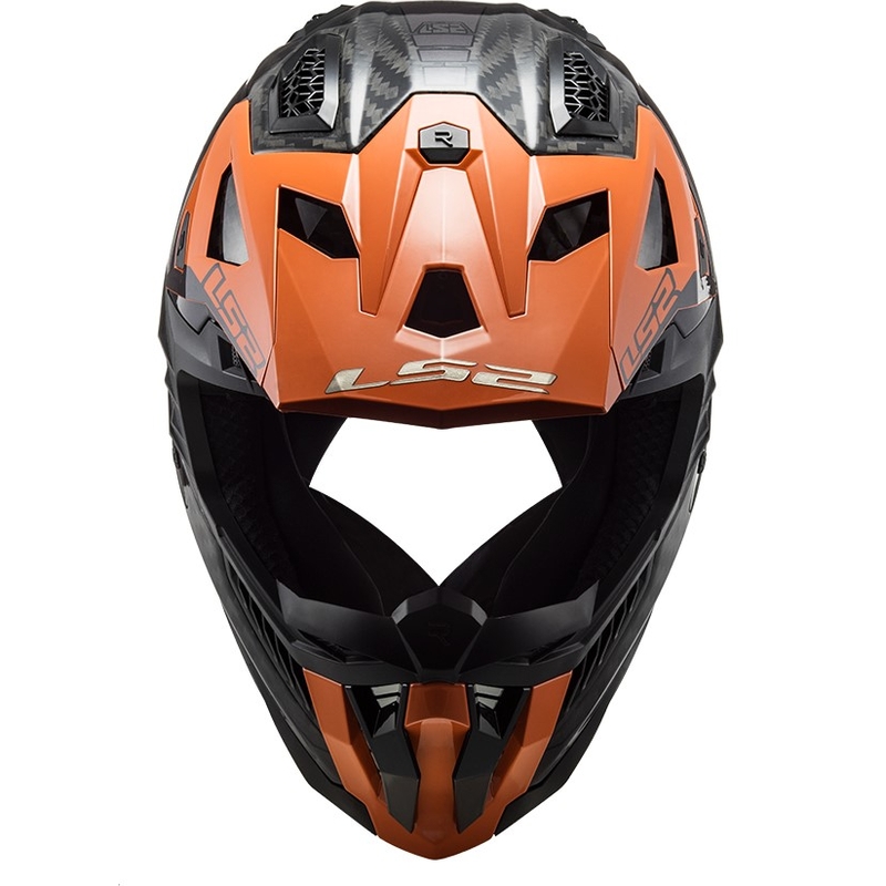 Motocross sisak LS2 MX703 X-Force Victory Titán fekete-narancs