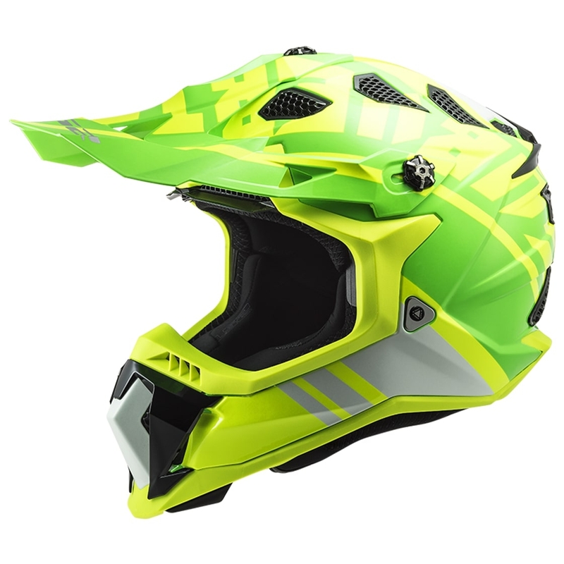 Motocross sisak LS2 MX700 Subverter EVO Gammax fluo sárga-zöld