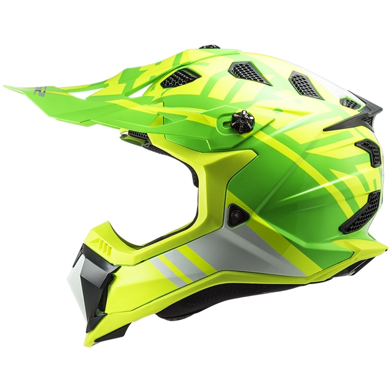 Motocross sisak LS2 MX700 Subverter EVO Gammax fluo sárga-zöld