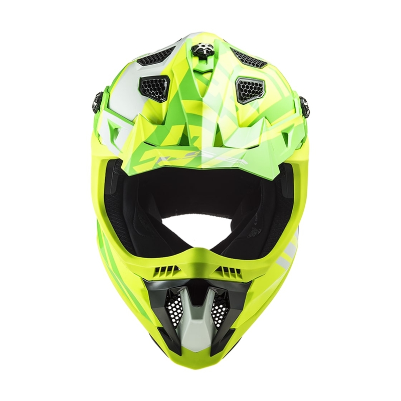 Motocross sisak LS2 MX700 Subverter EVO Gammax fluo sárga-zöld