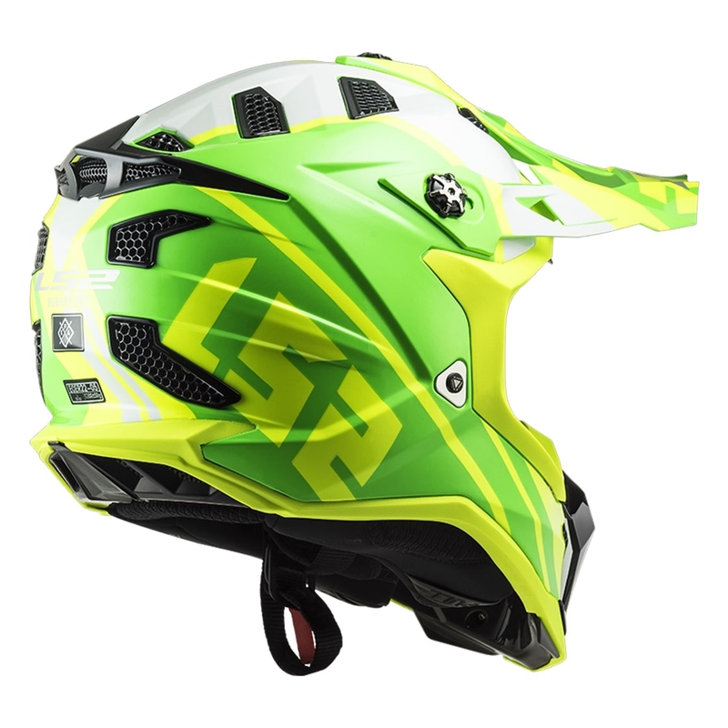 Motocross sisak LS2 MX700 Subverter EVO Gammax fluo sárga-zöld