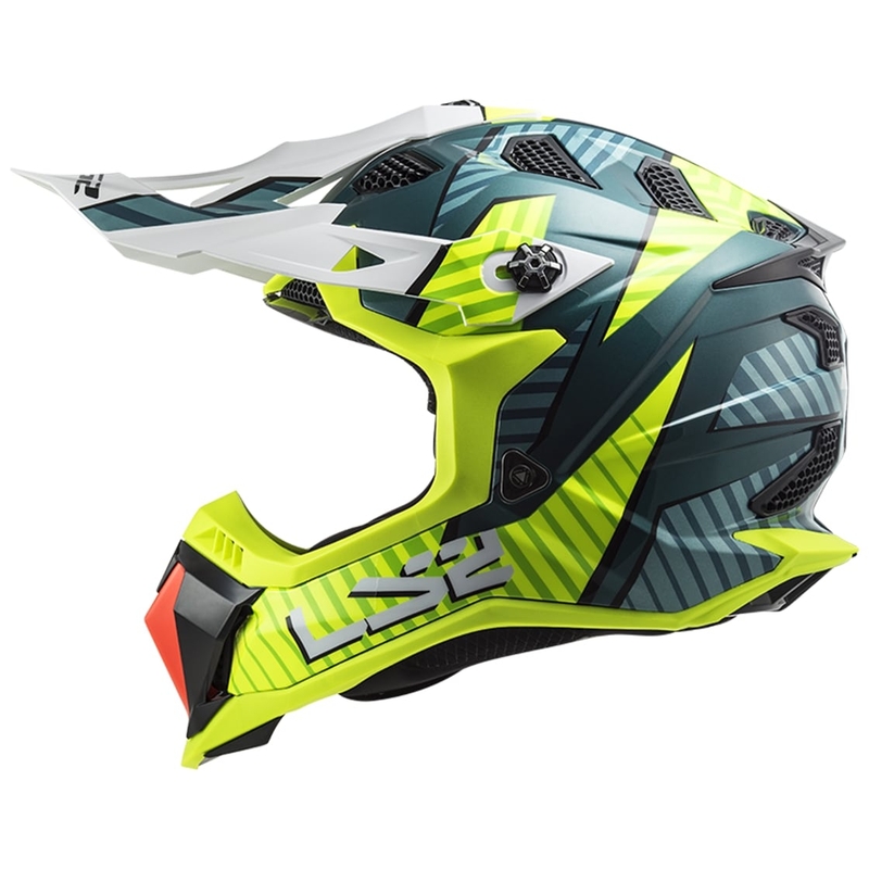 Motocross sisak LS2 MX700 Subverter EVO Astro zöld-fluo sárga
