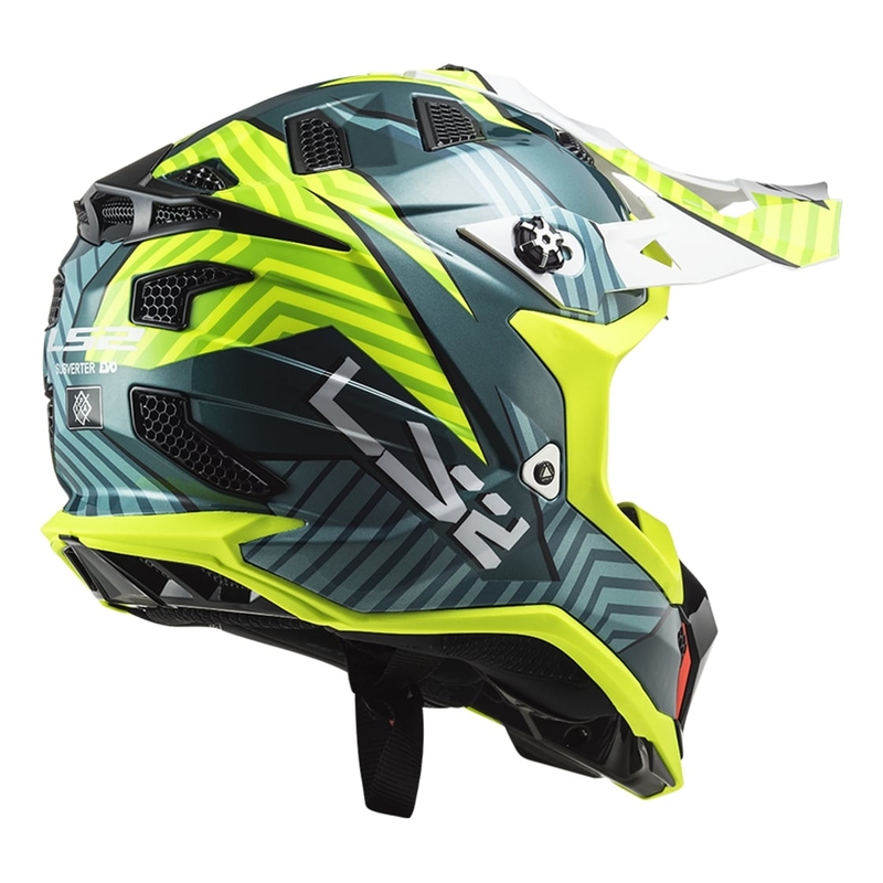 Motocross sisak LS2 MX700 Subverter EVO Astro zöld-fluo sárga