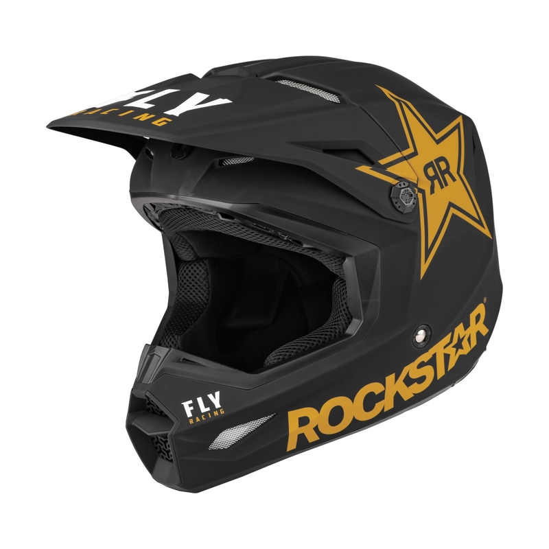 Motocross sisak FLY Racing Kinetic Rockstar fekete-arany