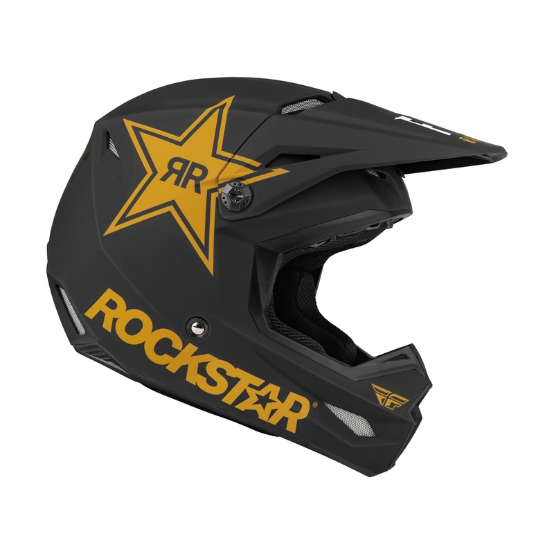 Motocross sisak FLY Racing Kinetic Rockstar fekete-arany
