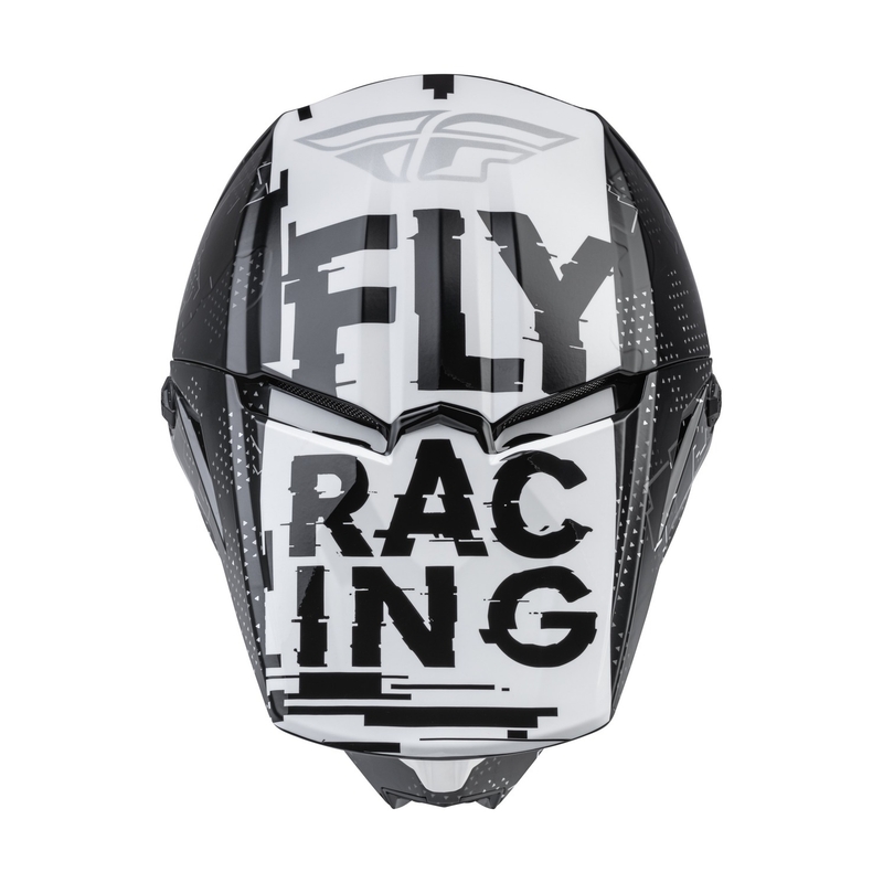Gyerekek Motocross Sisak FLY Racing Kinetic Scan Fekete-fehér