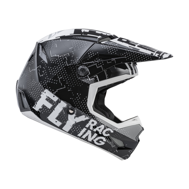 Gyerekek Motocross Sisak FLY Racing Kinetic Scan Fekete-fehér