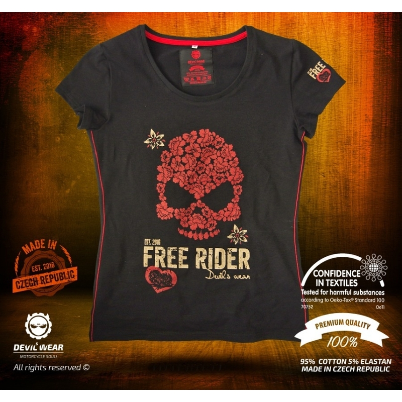 Dámské triko Devils Wear - Free Rider Skull