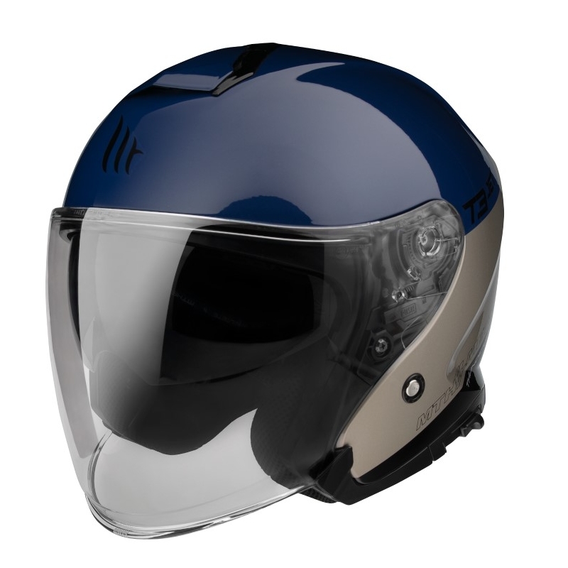 Nyitott motoros sisak MT OF504SV Thunder 3 SV Jet Xpert A17 ezüstkék