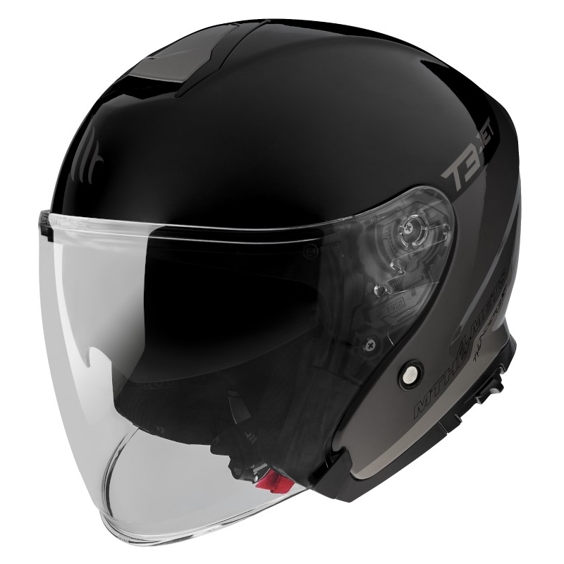 Nyitott motoros sisak MT OF504SV Thunder 3 SV Jet Xpert C2 fekete-szürke