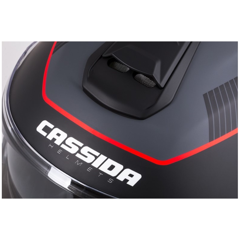Cassida Modulo 2.0 profil billenő kerékpár sisak piros-szürke-fekete