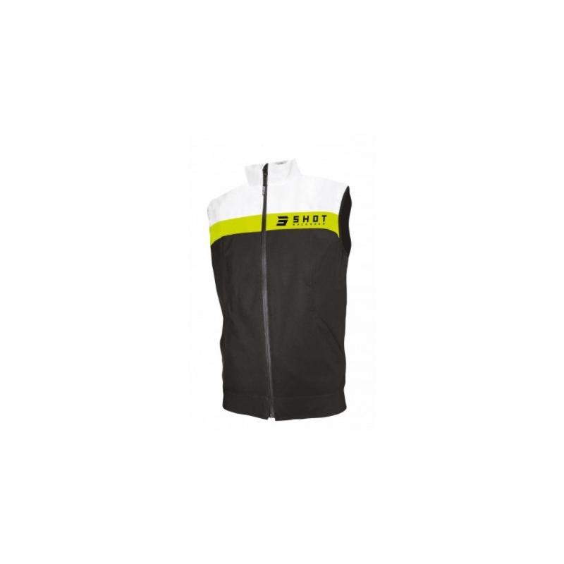 Softshell mellény Shot Team fekete-fluo sárga