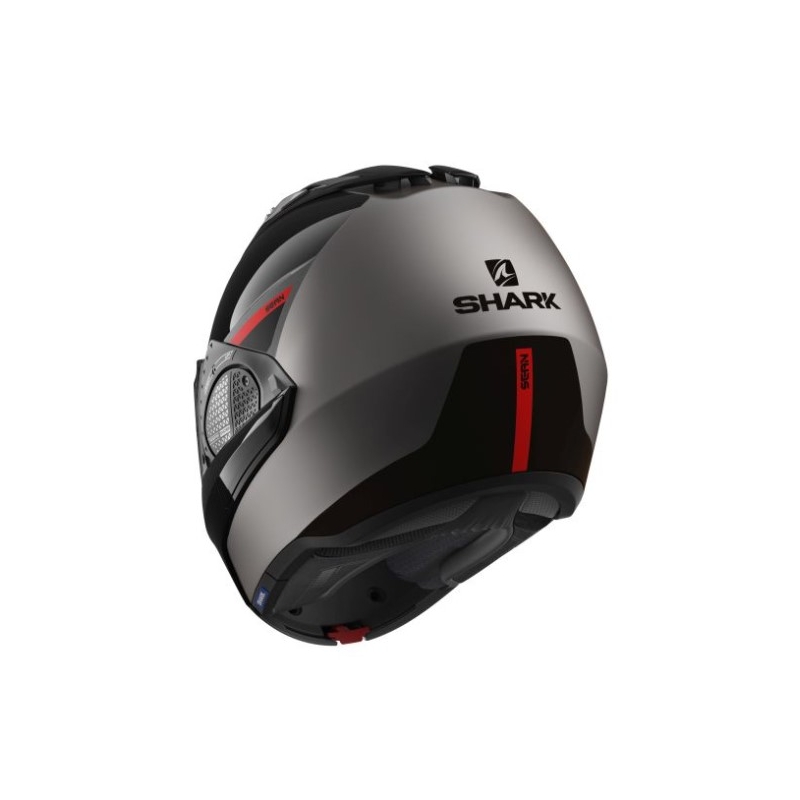 Shark EVO GT Sean motorkerékpár flip sisak fekete-antracit-piros
