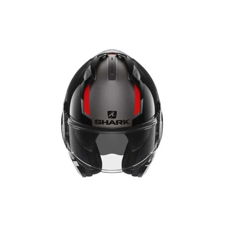 Shark EVO GT Sean motorkerékpár flip sisak fekete-antracit-piros