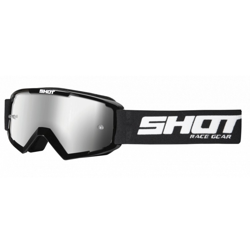 Gyerekek Motocross szemüvege Rakétafekete (ezüst plexi)