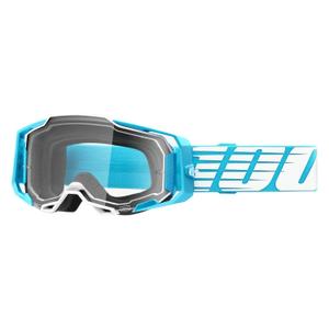 Motocross szemüveg 100% ARMEGA Túlméretezett égbolt türkiz (átlátszó plexiüveg)