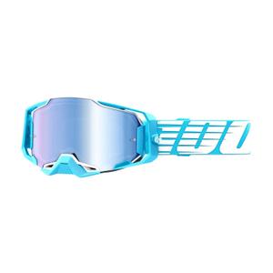 Motocross szemüveg 100% ARMEGA túlméretezett égi türkiz (kék plexi)