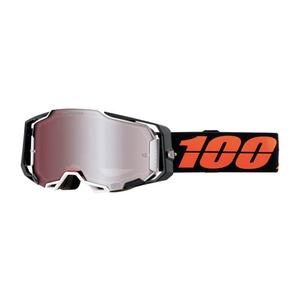 Motocross szemüveg 100% ARMEGA Blacktail HIPER narancssárga-fekete (ezüst szemellenző)
