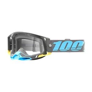 Motocross szemüveg 100% RACECRAFT 2 Trinidad türkizszürke (tiszta plexi)