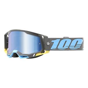 Motocross szemüveg 100% RACECRAFT 2 Trinidad kék-szürke (kék plexi)